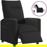 vidaXL Električni naslonjač od tkanine crni | shoptok.hr