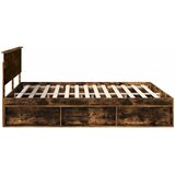  Krevetna konstrukcija s uzglavljem Dimljeni hrast 180 x 200 cm | Eponuda.com
