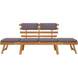  Vrtni ležaj s jastucima 2-u-1 190 cm masivno bagremovo drvo | shoptok.hr