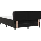 vidaXL krevet sa opružnom podlogom i madracem Crni 140x190 cm Baršun | shoptok.hr