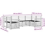 Set vanjskih sofa 6 pcs Bijela 245 x 130,5 x 73 cm | Eponuda.ba