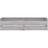 vidaXL Posteljni okvir s predali siva sonoma 90x200 cm | Shoptok.si