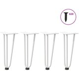  Noge s ukosnicama za stolić za kavu 4 kom. bijele 30 cm, puni čelik | shoptok.hr