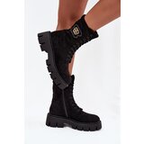 Boto Insulated work boots women's with decoration black Melisse | Shoptok.si