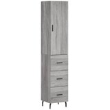 Maison Chic Visoka omara - Komoda - Predalnik siva sonoma 34,5x34x180 cm inženirski les, (21721087) Cene
