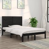  Okvir za krevet od masivnog drva crni 135 x 190 cm bračni | shoptok.hr