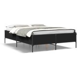 Furnova Posteljni okvir črn 120x200 cm inženirski les in kovina, (21944200) | Shoptok.si