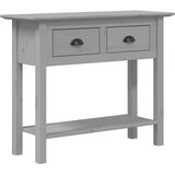  Konzolni stol BODO sivi 91 x 35 x 74 cm od masivne borovine | Eponuda.com