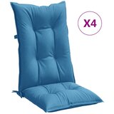  Jastuci za stolice 4 kom prošarano plavi 120x50x7 cm od tkanine | shoptok.hr