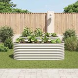  Vrtna sadilica od pocinčanog čelika 240 x 80 x 81 cm srebrna | Eponuda.com