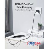 Anker pleteni USB-C na USB-C kabel 240 W, 0,9m, črn | Shoptok.si