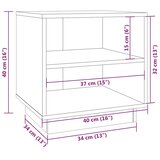  Noćni ormarić bijeli 40 x 34 x 40 cm od masivne borovine | shoptok.hr