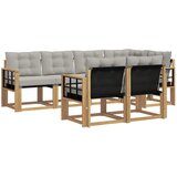 vidaXL Zunanja garnitura za sedenje 7 pcs Bela in svetlo siva, (5000280597) | Shoptok.si