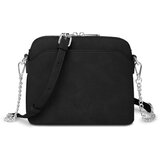 Vuch Crossbody torba Mini Fossy Suede Black, 17 x 20 cm Slike