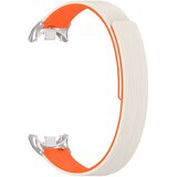 INF Združljiv s Xiaomi 10 Magnetni pašček za uro - Silikonski, 12mm priklop White+Orange, (5000079627) | Shoptok.si