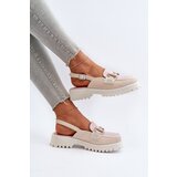 S. BARSKI Women's Flat Heeled Sandals with Beige Ornament D&A | shoptok.hr