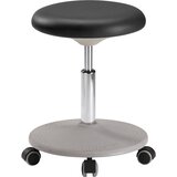 bimos Laboratorijski delovni stolček, nastavitev višine v območju 460 - 650 mm, sedežna blazina iz PU pene, črna | Shoptok.si