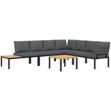  5-dijelni set vrtnih sofa s jastucima crni aluminijski | shoptok.hr