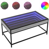Maison Chic Klubska mizica - kavna mizica - Nizka mizica z neskončnimi LED siva sonoma 90x50x41 cm, (21752163) Cene