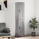 vidaXL Visoka omara siva sonoma 34,5x34x180 cm inženirski les | Shoptok.si