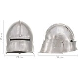  Replika srednjovjekovne viteške kacige za LARP srebrna čelična | shoptok.hr