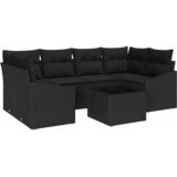  Set sofe s jastukom s jastukom 7 pcs Crna poliratan | shoptok.hr