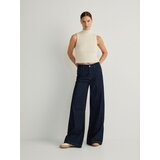 Reserved kavbojke wide leg - mornarsko modra | Shoptok.si