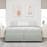  Posteljni okvir z vzmetnico Svetlo siva 180 x 200 cm Žamet, (5000128202) | Shoptok.si