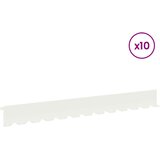  Ograda oko Travnjaka 10 pcs 102 x 10 x 4 cm Čelik Bijela | shoptok.hr