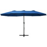 Vanjski suncobran s aluminijskim stupom 460 x 270 cm plavi | shoptok.hr
