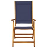  Sklopive vrtne stolice 4 kom masivno bagremovo drvo i tekstilen | shoptok.hr