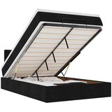  Otomanski krevet s madracem crni 120x190 cm tkanine | shoptok.hr