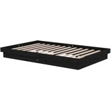  Posteljni okvir črn iz trdnega lesa 120x190 cm 4FT, (20648096) | Shoptok.si