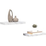  Polica na zidu Zidne 2 pcs Bijeli mramor 50 x 23,5 x 4 cm | shoptok.hr