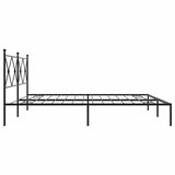  Metalni okvir za krevet s uzglavljem crni 200x200 cm | shoptok.hr