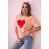 Kesi Cotton blouse with salmon heart print | shoptok.hr