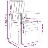  Vrtni stoli 6 kosov 56,5x57,5x91 cm trdna tikovina, (20804209) | Shoptok.si