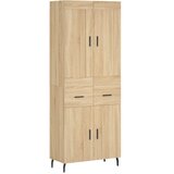 Visoka komoda hrasta sonome 69,5x34x180cm od konstruiranog drva Slike