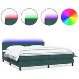 Box spring postelja z vzmetnico temno zelena 180x220 cm žamet, (21792389) | Shoptok.si