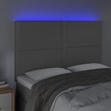  LED uzglavlje sivo 144x5x118/128 cm od umjetne kože | shoptok.hr