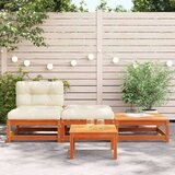 vidaXL Vrtna sofa bez naslona za ruke s jastucima i tabureima | shoptok.hr