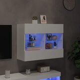  Zidni TV ormarić s LED svjetlima bijeli 78,5x30x60,5 cm | Eponuda.com
