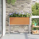  Vrtna saksija Svijetlosmeđa 100 5 x 40 5 x 90 cm Cinkani čelik | shoptok.hr