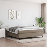 vidaXL Box spring postelja z vzmetnico taupe 160x200 cm blago Cene