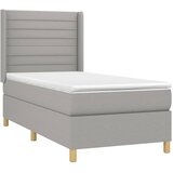  box spring s madracem LED svjetlosivi 90x200 cm tkanina | shoptok.hr