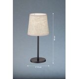 Fischer & Honsel Črna/bež namizna svetilka s tekstilnim senčilom (višina 30 cm) Eve – | Shoptok.si