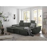 CARRYHOME KOTNA SEDEŽNA GARNITURA, mikrovelur temno zelena | Shoptok.si