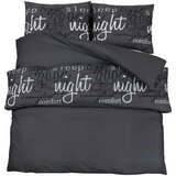  Set posteljine za poplun crni 260 x 220 cm pamučni | shoptok.hr