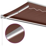 Tenda na ručno uvlačenje s LED smeđa 350 x 250 cm | Eponuda.com