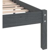 vidaXL posteljni okvir siv iz trdne borovine 200x200 cm | Shoptok.si